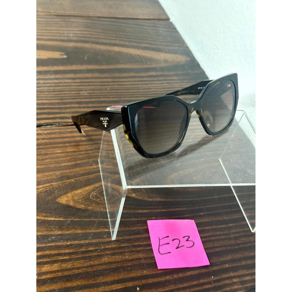 Prada SPR 19Z 2AU-6S1 Women's Brown Tortoise Sunglasses Cat Eye Full Rim 145 mm